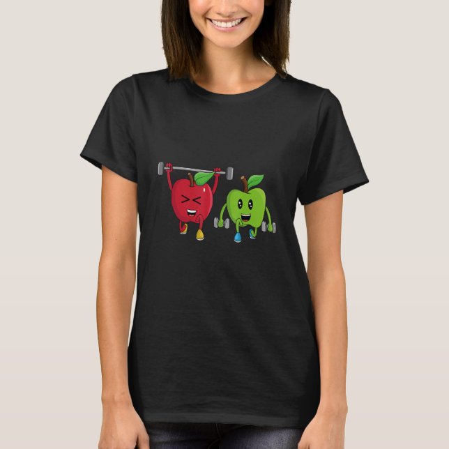 Camiseta Veggie Power Apples Strength Vegan Protein Vegan (Anverso)