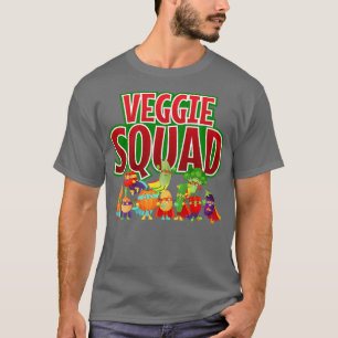 Camiseta Veggie Squad Retro Vegetable Vegetariano