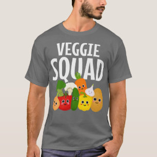 Camiseta Veggie Squad Retro Vegetable Vegetariano