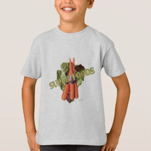 Camiseta Veggie Super Food Carrots Lettuce Guay