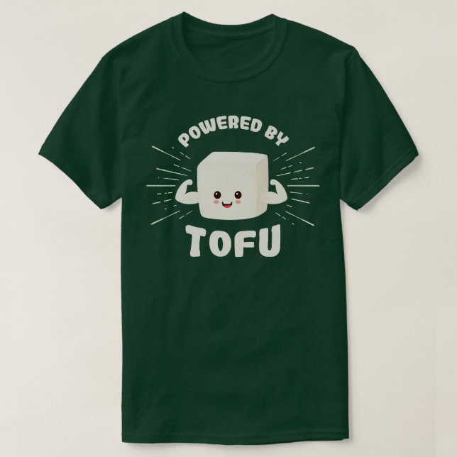 Camiseta Veggie Vegan Powered By Tofu Gift Idea Vegetales (Diseño del anverso)