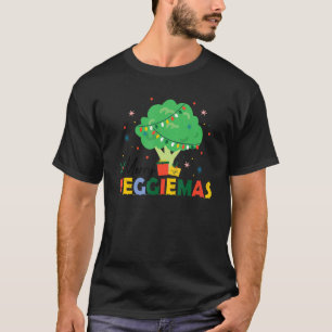 Camiseta Veggiemas Broccoli Árbol de Navidad Mundo Vegetari