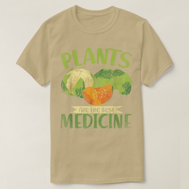 Camiseta Veggies Plant Based Plants Are The Best Medicine V (Diseño del anverso)