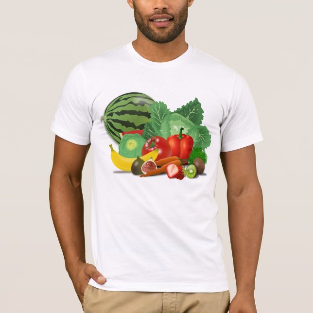 Camiseta Veggies y frutas (Anverso)