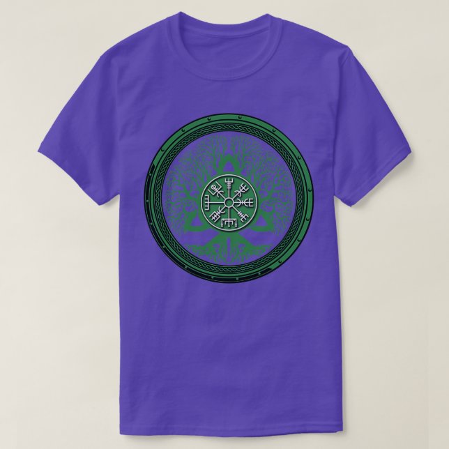 Camiseta Vegvisir and Tree of Life Yggdrasil 2 (Diseño del anverso)