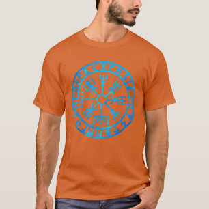 Camiseta Vegvisir Brújula Vikinga Runa Protección Celta Nór