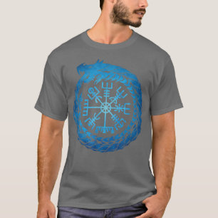Camiseta Vegvisir Jormungandr Mundo Serpent Norse Viking