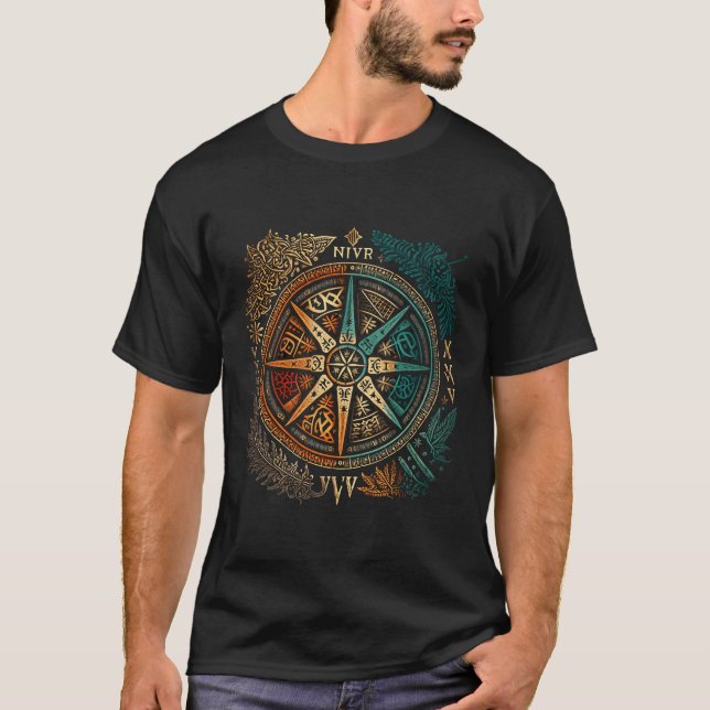 Camiseta Vegvisir Northman Valhalla Norse Mythology (Anverso)