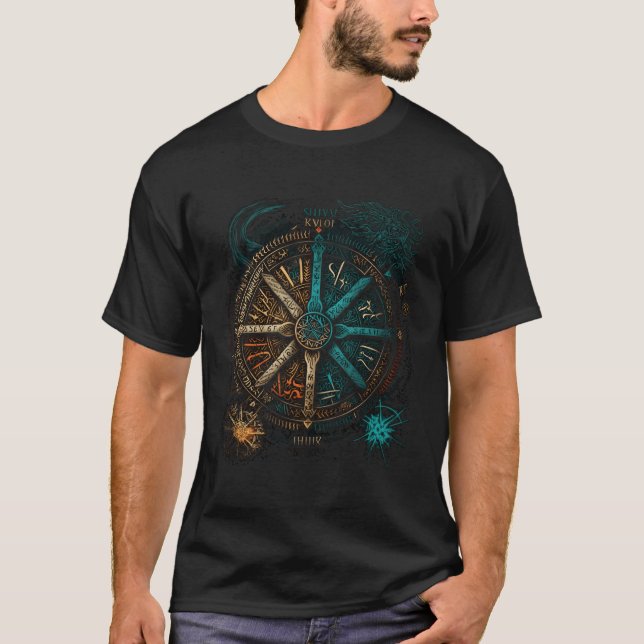 Camiseta Vegvisir Northman Valhalla Norse Mythology (Anverso)