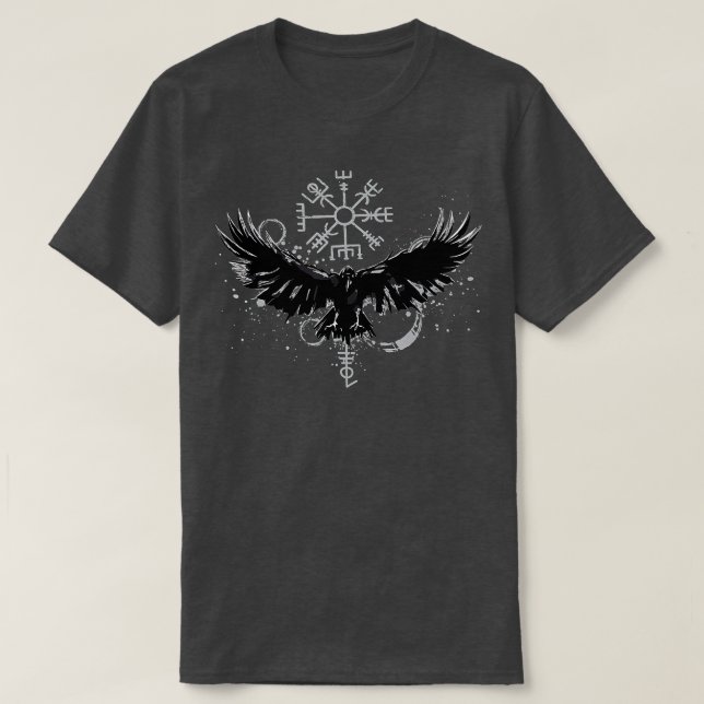 Camiseta Vegvisir Viking Compass Ravens Viking  (Diseño del anverso)