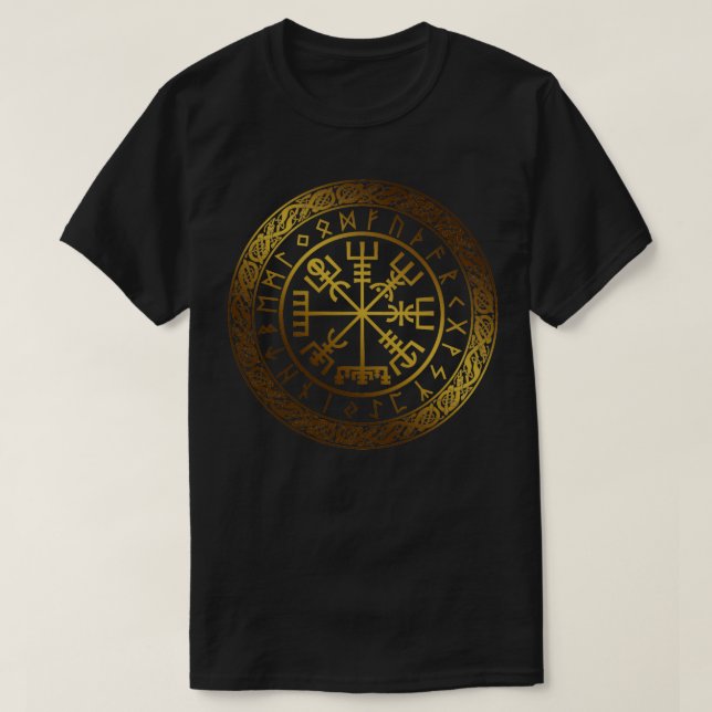 Camiseta Vegvisir Viking Navigation Compass (2) (Diseño del anverso)