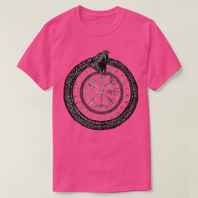 Camiseta Vegvisir with Ouroboros and runes  (Diseño del anverso)
