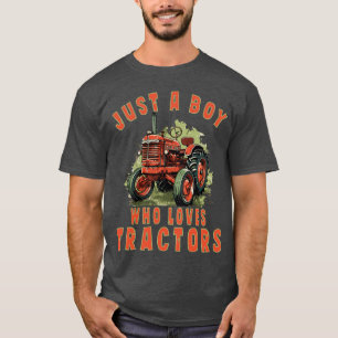 Camiseta Vehículo agrícola vida rural Chico que ama tractor