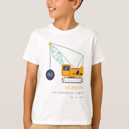 Camiseta Vehículo Cute Construction Crane Cualquier Cumplea