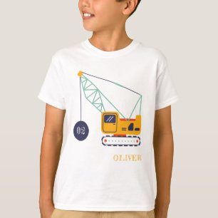 Camiseta Vehículo Cute Construction Crane Cualquier Cumplea