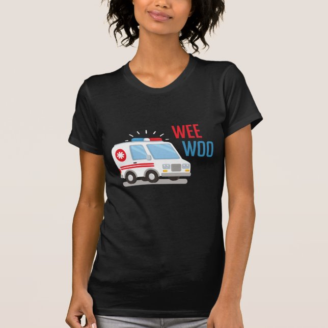Camiseta Vehículo de ambulancia paramédica fue woo Hospital (Anverso)