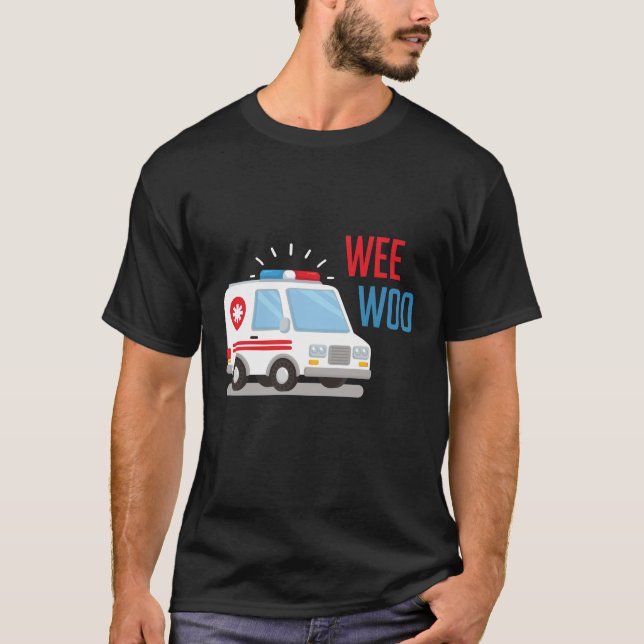 Camiseta Vehículo de ambulancia paramédica fue woo Hospital (Anverso)