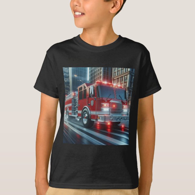 Camiseta Vehículo de bomberos de Natasha Us (Anverso)