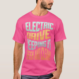 Camiseta Vehículo de coche eléctrico energía híbrida electr