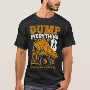 Camiseta Vehículo de construcción de 13 años 13 cumpleaños