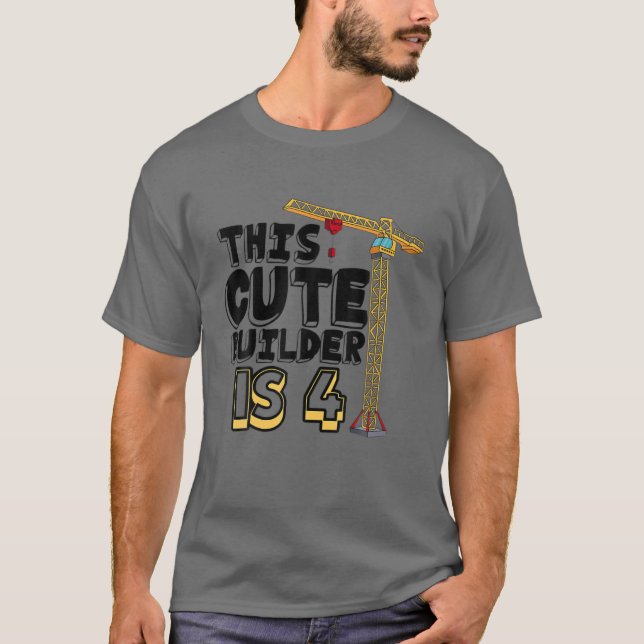 Camiseta Vehículo De Construcción De Guay De 4 Años (Anverso)