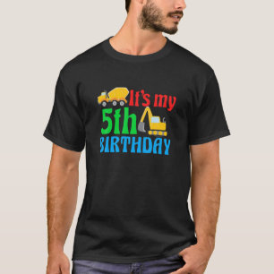 Camiseta Vehículo de construcción es mi quinta fiesta de cu