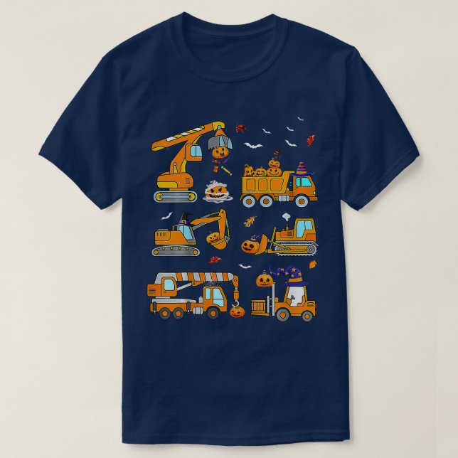 Camiseta Vehículo de construcción para niños Crane Crane Ha (Diseño del anverso)