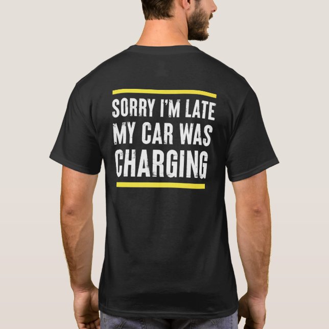 Camiseta Vehículo De Electricidad Ev Coche Para Hombres Muj (Reverso)