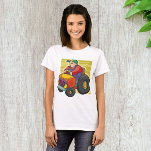 Camiseta Vehículo de granja de tractores de conducción para