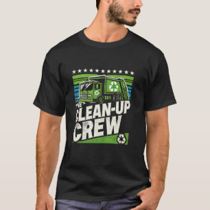Camiseta Vehículo de la basura del camión de la tripulación