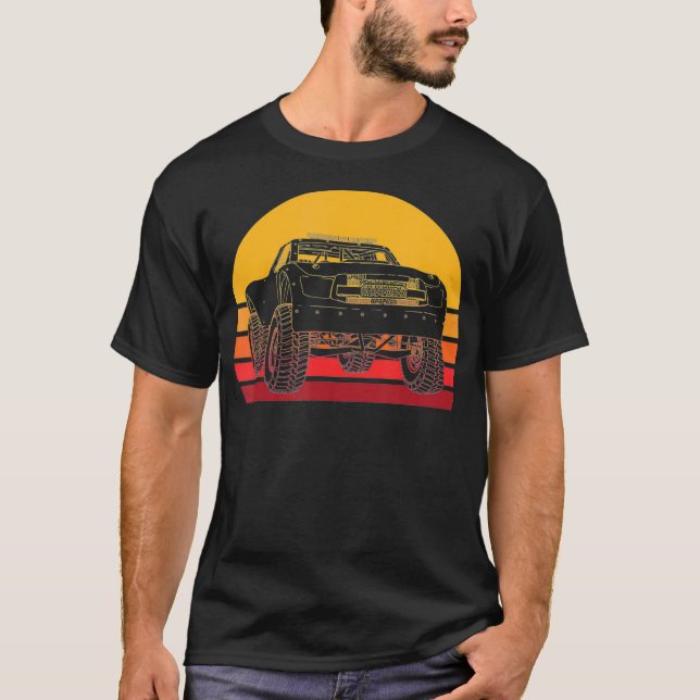 Camiseta Vehículo de transporte de trofeo Retro Baja Truck  (Anverso)