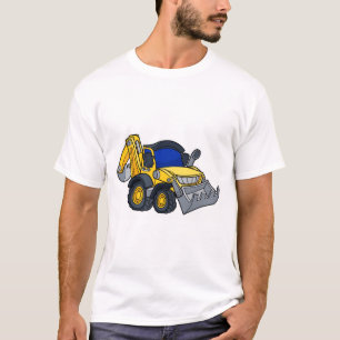 Camiseta Vehículo del cavador de la niveladora del dibujo