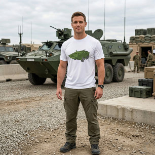 Camiseta Vehículo Militar Blindado Verde