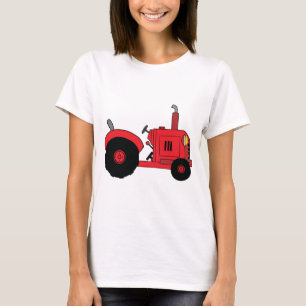 Camiseta Vehículo Tractor Rojo de Granja
