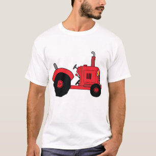 Camiseta Vehículo Tractor Rojo de Granja