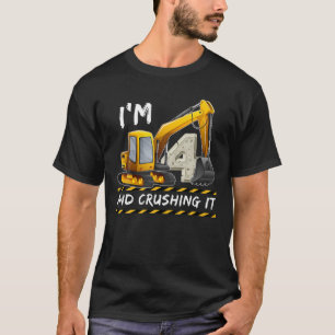 Camiseta Vehículos De 4 Años Construcción Excavadora 4ª Bir