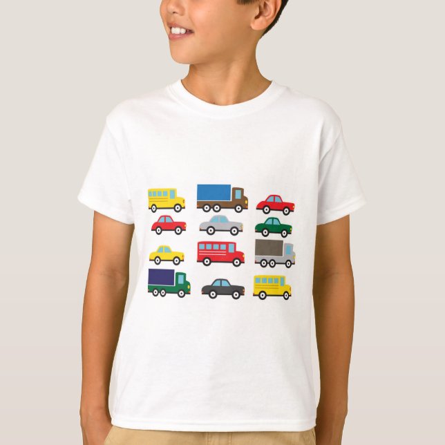 Camiseta Vehículos de transporte niños pequeños (Anverso)