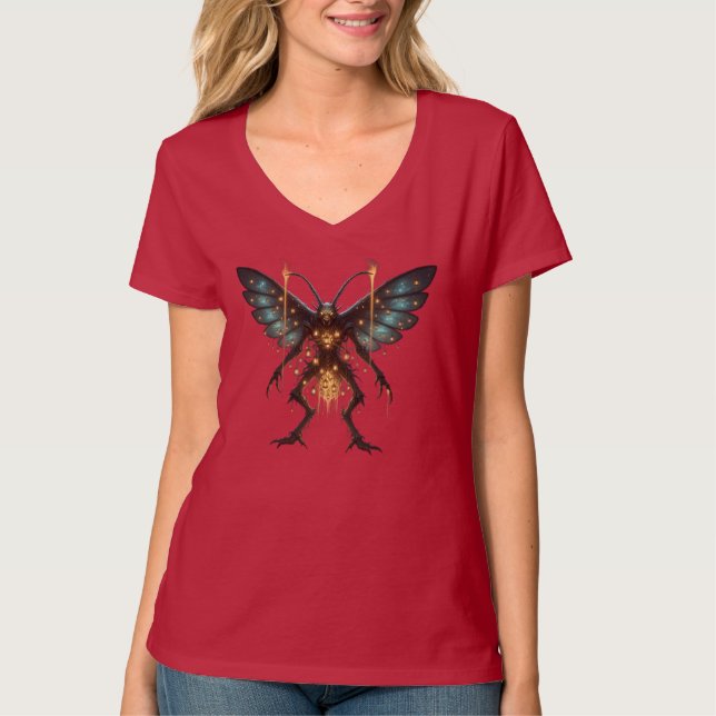 Camiseta Veil-Stalker Gothic Moth Art (Anverso)