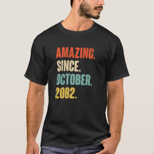 Camiseta Veinte años de edad asombrosamente desde el 2 de o