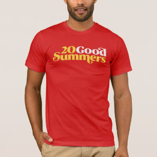 Camiseta Veinte buenos veranos: Rojo
