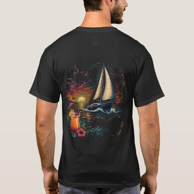 Camiseta Vela al Atardecer (Reverso)