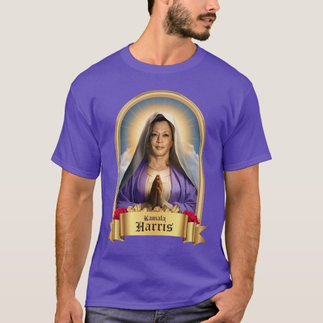 Camiseta Vela de oración devorada de Saint Kamala Harris (Anverso)