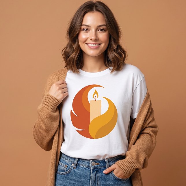 Camiseta Vela de Otoño Mínima Acogedora de Otoño (Subido por el creador)