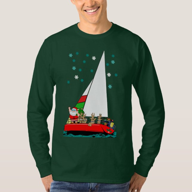 Camiseta Vela de Santa por los Navidades bajo las estrellas (Anverso)