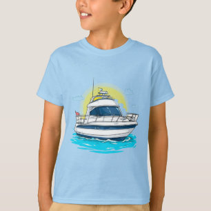 Camiseta Vela de yate de lujo bajo cielos soleados