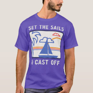 Camiseta Vela en barco capitán marinero retro