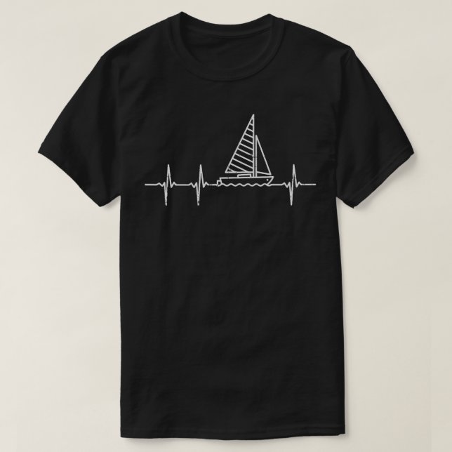 Camiseta Vela en barco Heartbeat Vela Enfermera Médica Amor (Diseño del anverso)