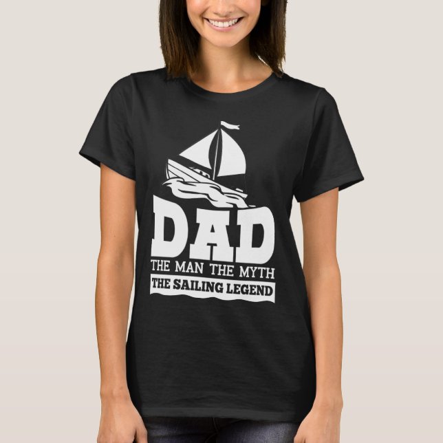Camiseta Vela en bote de papá Día del Padre (Anverso)