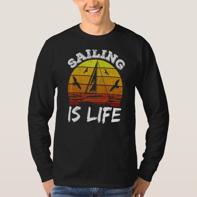 Camiseta Vela Es El Capitán De La Vida Naval (Anverso)