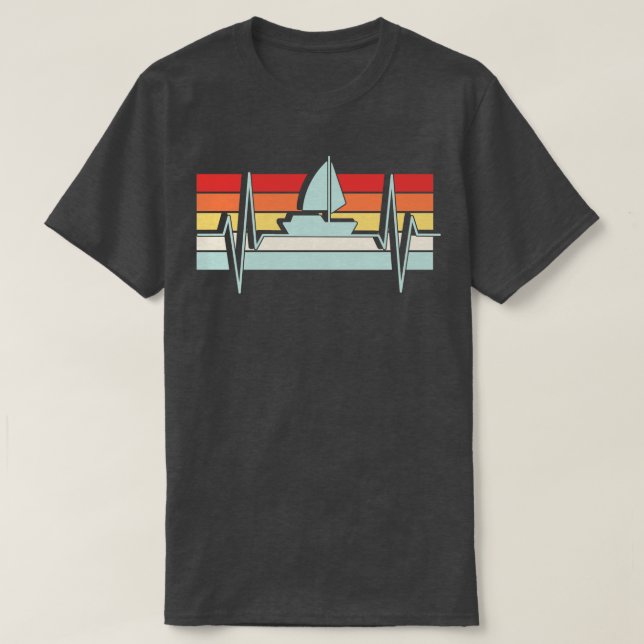 Camiseta Vela Heartbeat Retro 1 (Diseño del anverso)